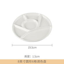 Load image into Gallery viewer, Ceramic palette multi-grid watercolor painting white porcelain palette art supplies professional painting ceramic supplies
