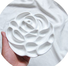Load image into Gallery viewer, Ceramic palette multi-grid watercolor painting white porcelain palette art supplies professional painting ceramic supplies
