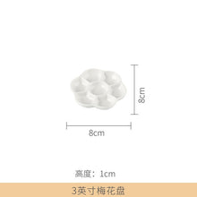 Load image into Gallery viewer, Ceramic palette multi-grid watercolor painting white porcelain palette art supplies professional painting ceramic supplies
