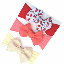 Load image into Gallery viewer, 3 Pcs/Set Floral Bows Baby Headband Dot Bowknot Haarband Baby Girl Headbands Cotton Kids Hair Band Girls Hair Accessories
