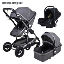 Load image into Gallery viewer, Babyfond Baby stroller high landscape baby Cart  3 in 1 baby  stroller with car seat 2 in 1 baby stroller CE safety
