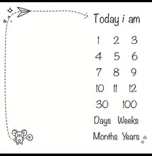 Load image into Gallery viewer, Milestone Photography Props Newborn Baby Photography Blanket Monthly Growth Blanket Background Cloth Commemorate Rug 100X100cm
