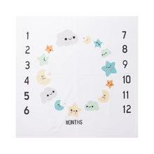 Load image into Gallery viewer, Milestone Photography Props Newborn Baby Photography Blanket Monthly Growth Blanket Background Cloth Commemorate Rug 100X100cm
