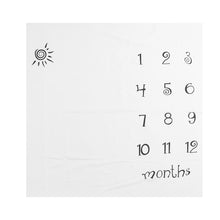 Load image into Gallery viewer, Milestone Photography Props Newborn Baby Photography Blanket Monthly Growth Blanket Background Cloth Commemorate Rug 100X100cm
