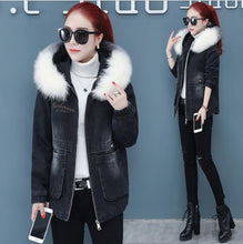 Load image into Gallery viewer, New Women's Denim Jacket Fur Parka Female 2020 Winter Jean Coat Women Jackets Black Denim Coats Woman Outerwear Blue
