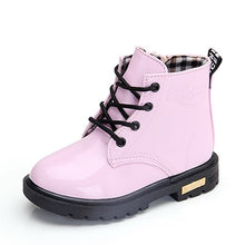 Load image into Gallery viewer, New Children Shoes Boots for Children Size 21-37 Martin Boots for Girl PU Leather Waterproof Winter Kids Snow Shoes Girls Boots
