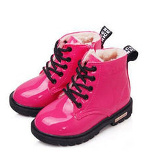 Load image into Gallery viewer, New Children Shoes Boots for Children Size 21-37 Martin Boots for Girl PU Leather Waterproof Winter Kids Snow Shoes Girls Boots
