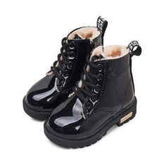 Load image into Gallery viewer, New Children Shoes Boots for Children Size 21-37 Martin Boots for Girl PU Leather Waterproof Winter Kids Snow Shoes Girls Boots
