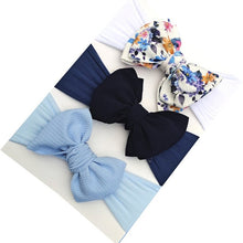 Load image into Gallery viewer, 3 Pcs/Set Floral Bows Baby Headband Dot Bowknot Haarband Baby Girl Headbands Cotton Kids Hair Band Girls Hair Accessories
