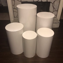 Load image into Gallery viewer, Round Cylinder Pedestal Display Art Decor Cake Rack Plinths Pillars for DIY Wedding Decorations Holiday
