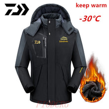 Load image into Gallery viewer, DAIWA Fishing Clothing Winter Autumn Winter Waterproof Warm Fishing Jackets Men Fleece Thick Outdoor Fishing Shirts M-9XL
