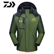 Load image into Gallery viewer, DAIWA Fishing Clothing Winter Autumn Winter Waterproof Warm Fishing Jackets Men Fleece Thick Outdoor Fishing Shirts M-9XL
