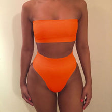 Load image into Gallery viewer, Bikini Female Swimsuit  Summer Sexy Women Push-up Bra High Waist Bikini Set Swim Suit Swimwear Beachwear Bathing Suit S-3XL 2PCS
