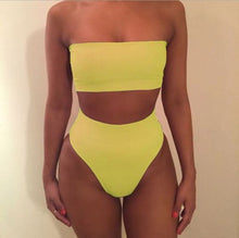 Load image into Gallery viewer, Bikini Female Swimsuit  Summer Sexy Women Push-up Bra High Waist Bikini Set Swim Suit Swimwear Beachwear Bathing Suit S-3XL 2PCS
