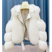 Load image into Gallery viewer, Fashion Real Fox Fur Coats With Genuine Sheepskin Leather Wholeskin Natural Fox Fur Jacket Outwear Luxury Women 2020 Winter New
