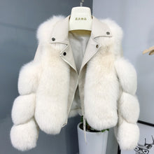 Load image into Gallery viewer, Fashion Real Fox Fur Coats With Genuine Sheepskin Leather Wholeskin Natural Fox Fur Jacket Outwear Luxury Women 2020 Winter New
