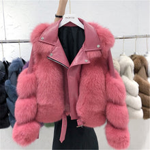 Load image into Gallery viewer, Fashion Real Fox Fur Coats With Genuine Sheepskin Leather Wholeskin Natural Fox Fur Jacket Outwear Luxury Women 2020 Winter New
