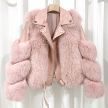 Load image into Gallery viewer, Fashion Real Fox Fur Coats With Genuine Sheepskin Leather Wholeskin Natural Fox Fur Jacket Outwear Luxury Women 2020 Winter New
