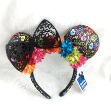 Load image into Gallery viewer, Mermaid princess Minnie Ears Headband Big Sequin Bows EARS COSTUME Headband Cosplay Plush Adult/Kids Headband Gift
