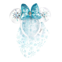 Load image into Gallery viewer, Mermaid princess Minnie Ears Headband Big Sequin Bows EARS COSTUME Headband Cosplay Plush Adult/Kids Headband Gift
