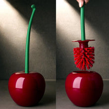 Load image into Gallery viewer, Toilet Brush and Holder Creative Lovely Cherry Shape Lavatory Brush Toilet Brush Bathroom Toilet Brush Holder Set Clean Tool
