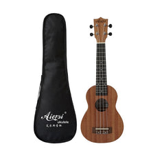 Load image into Gallery viewer, Aiersi full pack 21 inch ukelele mahogany Soprano gecko ukulele guitar musical gifts instrument 4 string Hawaiian mini guitarra
