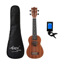 Load image into Gallery viewer, Aiersi full pack 21 inch ukelele mahogany Soprano gecko ukulele guitar musical gifts instrument 4 string Hawaiian mini guitarra
