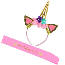 Load image into Gallery viewer, WEIGAO 1/2/3 Happy Birthday Party Caps Decor One Birthday Hat Princess Crown Baby Birthday Headband 1st 2nd 3rd Year Old Decor
