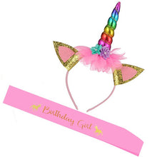 Load image into Gallery viewer, WEIGAO 1/2/3 Happy Birthday Party Caps Decor One Birthday Hat Princess Crown Baby Birthday Headband 1st 2nd 3rd Year Old Decor
