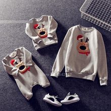 Load image into Gallery viewer, 19colors 2021 New Year Family Christmas Sweaters Xmas Hoodies Pajamas Warm Santa Claus Elk Embroidery Adult Kids Sweatshirt Gift

