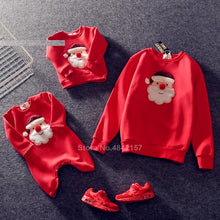 Load image into Gallery viewer, 19colors 2021 New Year Family Christmas Sweaters Xmas Hoodies Pajamas Warm Santa Claus Elk Embroidery Adult Kids Sweatshirt Gift
