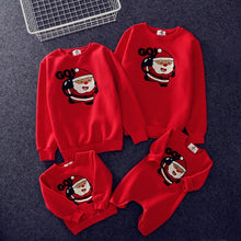 Load image into Gallery viewer, 19colors 2021 New Year Family Christmas Sweaters Xmas Hoodies Pajamas Warm Santa Claus Elk Embroidery Adult Kids Sweatshirt Gift
