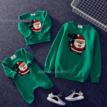 Load image into Gallery viewer, 19colors 2021 New Year Family Christmas Sweaters Xmas Hoodies Pajamas Warm Santa Claus Elk Embroidery Adult Kids Sweatshirt Gift
