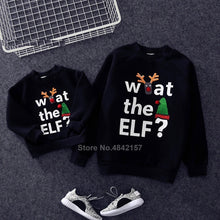 Load image into Gallery viewer, 19colors 2021 New Year Family Christmas Sweaters Xmas Hoodies Pajamas Warm Santa Claus Elk Embroidery Adult Kids Sweatshirt Gift
