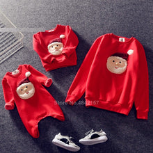 Load image into Gallery viewer, 19colors 2021 New Year Family Christmas Sweaters Xmas Hoodies Pajamas Warm Santa Claus Elk Embroidery Adult Kids Sweatshirt Gift
