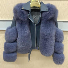 Load image into Gallery viewer, Fashion Real Fox Fur Coats With Genuine Sheepskin Leather Wholeskin Natural Fox Fur Jacket Outwear Luxury Women 2020 Winter New
