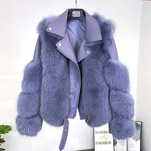 Load image into Gallery viewer, Fashion Real Fox Fur Coats With Genuine Sheepskin Leather Wholeskin Natural Fox Fur Jacket Outwear Luxury Women 2020 Winter New
