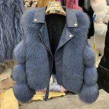 Load image into Gallery viewer, Fashion Real Fox Fur Coats With Genuine Sheepskin Leather Wholeskin Natural Fox Fur Jacket Outwear Luxury Women 2020 Winter New
