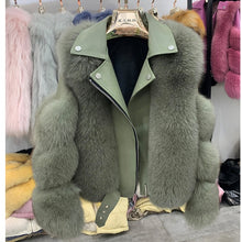 Load image into Gallery viewer, Fashion Real Fox Fur Coats With Genuine Sheepskin Leather Wholeskin Natural Fox Fur Jacket Outwear Luxury Women 2020 Winter New
