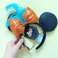 Load image into Gallery viewer, Mermaid princess Minnie Ears Headband Big Sequin Bows EARS COSTUME Headband Cosplay Plush Adult/Kids Headband Gift
