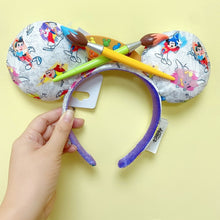 Load image into Gallery viewer, Mermaid princess Minnie Ears Headband Big Sequin Bows EARS COSTUME Headband Cosplay Plush Adult/Kids Headband Gift
