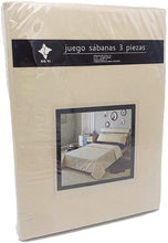 Load image into Gallery viewer, Microfiber smooth sheets set 3 pieces for bed measures 90, 105, 135, 150, 180cm fitted sheet countertop pillowcase
