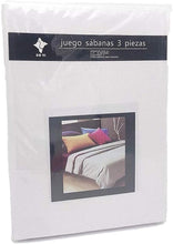 Load image into Gallery viewer, Microfiber smooth sheets set 3 pieces for bed measures 90, 105, 135, 150, 180cm fitted sheet countertop pillowcase
