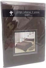 Load image into Gallery viewer, Microfiber smooth sheets set 3 pieces for bed measures 90, 105, 135, 150, 180cm fitted sheet countertop pillowcase

