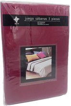 Load image into Gallery viewer, Microfiber smooth sheets set 3 pieces for bed measures 90, 105, 135, 150, 180cm fitted sheet countertop pillowcase
