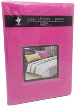 Load image into Gallery viewer, Microfiber smooth sheets set 3 pieces for bed measures 90, 105, 135, 150, 180cm fitted sheet countertop pillowcase
