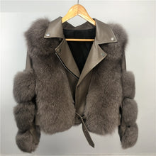 Load image into Gallery viewer, Fashion Real Fox Fur Coats With Genuine Sheepskin Leather Wholeskin Natural Fox Fur Jacket Outwear Luxury Women 2020 Winter New
