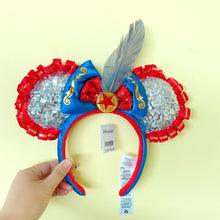 Load image into Gallery viewer, Mermaid princess Minnie Ears Headband Big Sequin Bows EARS COSTUME Headband Cosplay Plush Adult/Kids Headband Gift

