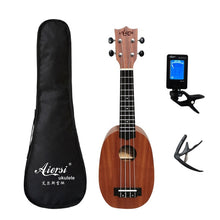 Load image into Gallery viewer, Aiersi full pack 21 inch ukelele mahogany Soprano gecko ukulele guitar musical gifts instrument 4 string Hawaiian mini guitarra

