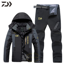 Load image into Gallery viewer, Men Suit for Fishing Jacket Waterproof Windproof Warm Thick Pants Fishing Shirt Sports Fishing Suit Winter Men Fishing Wear
